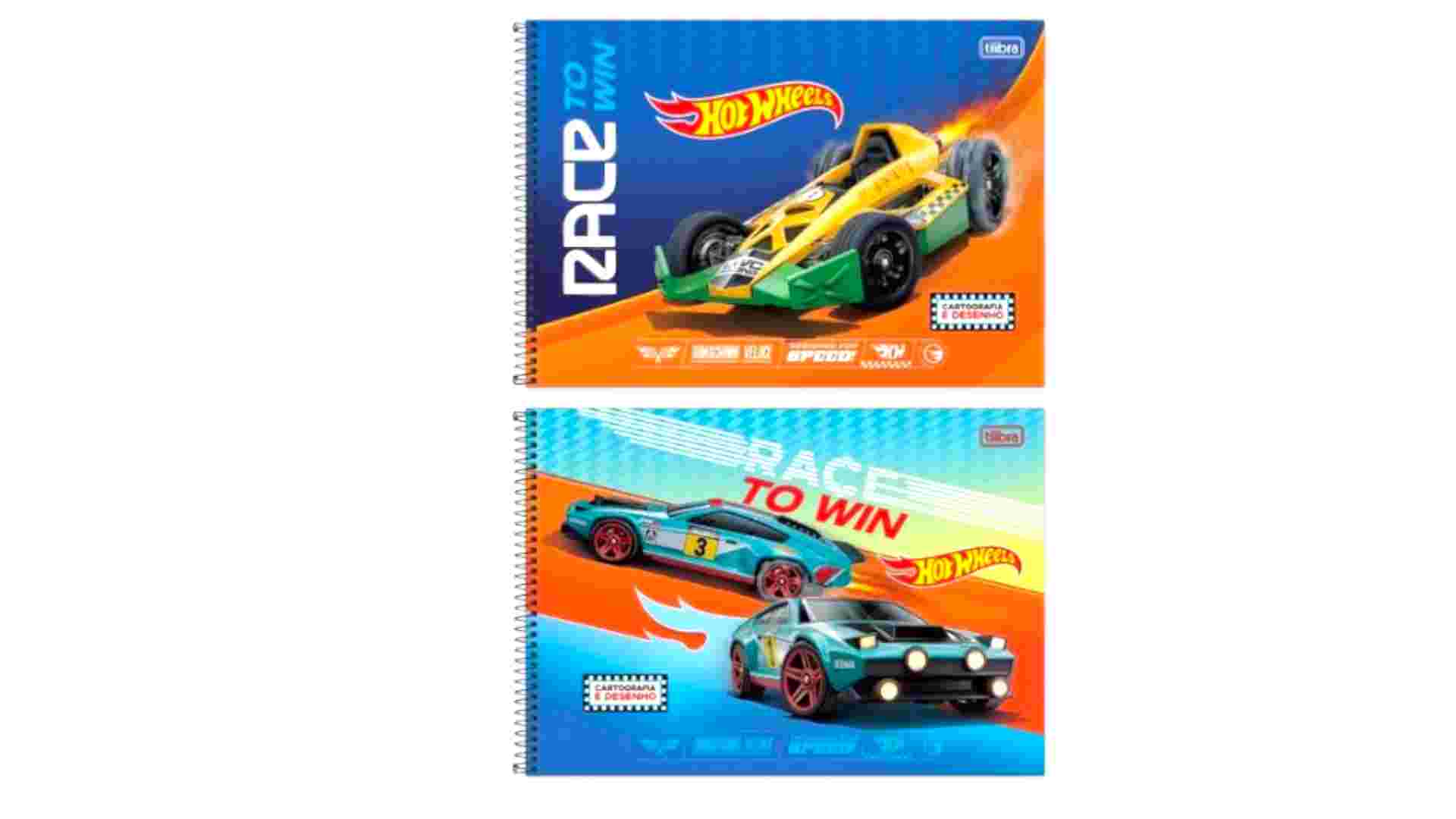 CADERNO DESENHO/CARTOGRAFIA HOT WHEELS